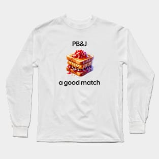 Peanut Butter And Jelly Sandwich Toast Kawaii Breakfast Vintage Yummy Long Sleeve T-Shirt